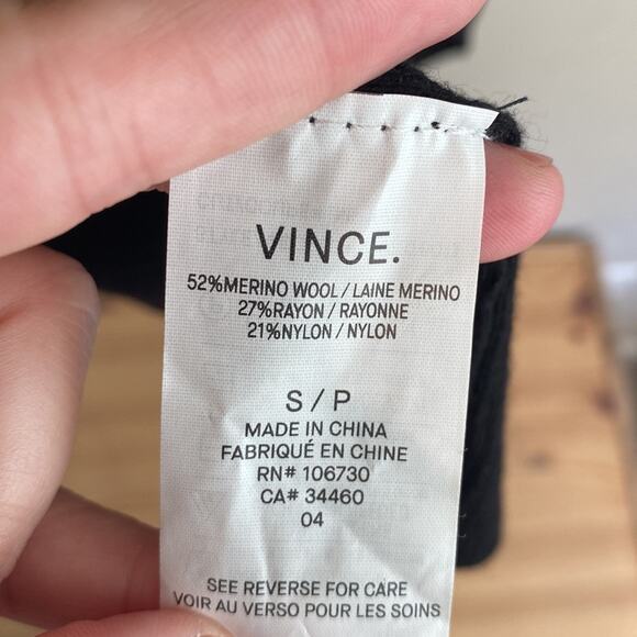 Vince Lightweight Merino Wool Blend Waterfall Cardigan S - Picture 5 of 6